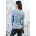 Embroidered t-shirt with long sleeves "Geometric Fantasy" Gray